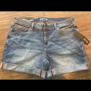 ❤️ NWT APT 9 Cuffed Denim Shorts Modern Fit Sz 10